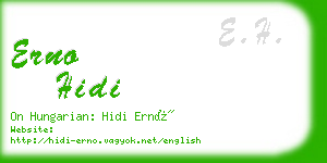 erno hidi business card